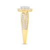 Thumbnail Image 2 of Previously Owned Multi-Diamond Center Engagement Ring 1 ct tw Round-cut 10K Two-Tone Gold