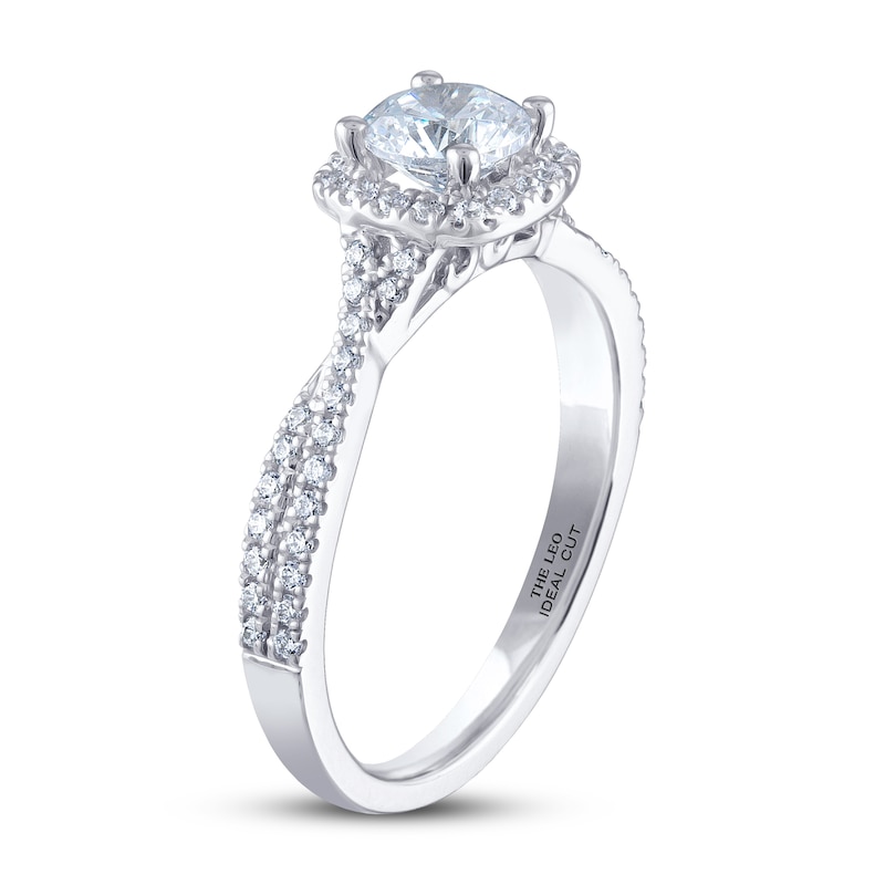 Main Image 2 of Previously Owned THE LEO Ideal Cut Diamond Engagement Ring 1 ct tw 14K White Gold