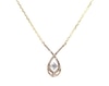 Thumbnail Image 0 of Previously Owned Love Entwined Diamond Necklace 1/5 ct tw 10K Yellow Gold 18"