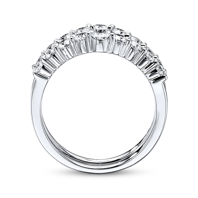 Main Image 2 of Previously Owned THE LEO Diamond Enhancer Ring 1 ct tw Round-cut 14K White Gold