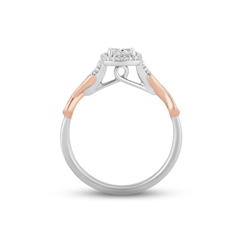 Main Image 2 of Previously Owned Hallmark Diamonds Promise Ring 1/5 ct tw Sterling Silver & 10K Rose Gold