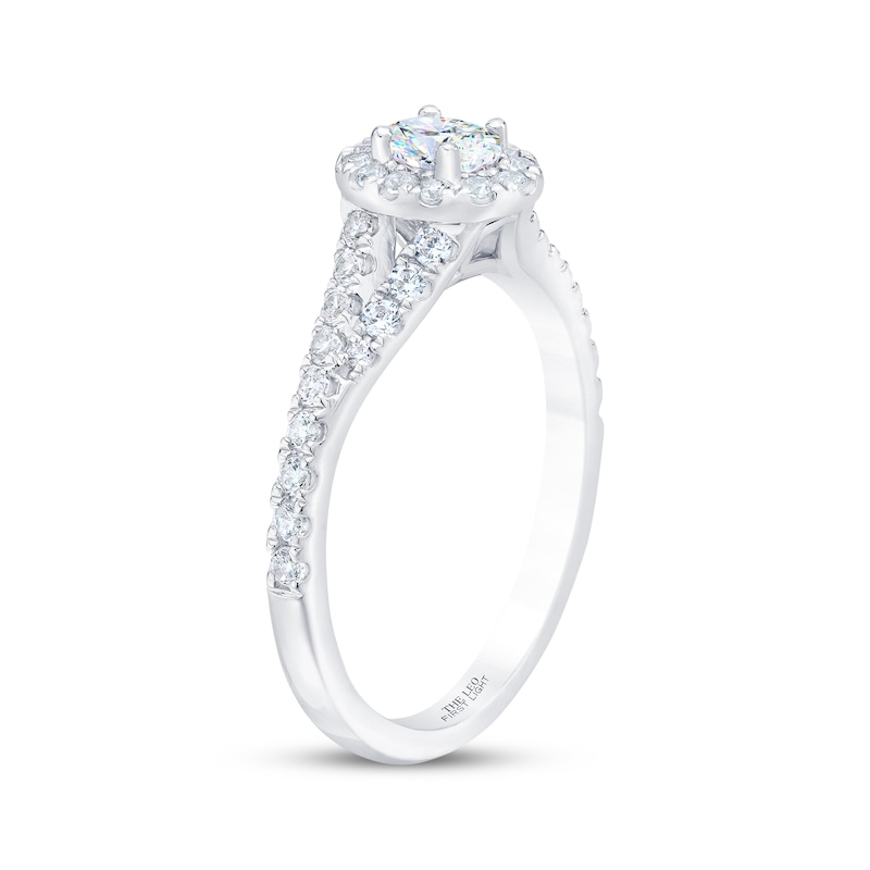 Main Image 2 of Previously Owned THE LEO First Light Diamond Oval-Cut Engagement Ring 3/4 ct tw 14K White Gold