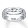 Thumbnail Image 1 of Previously Owned Men's THE LEO Diamond Band 1/2 ct tw Diamonds 14K White Gold