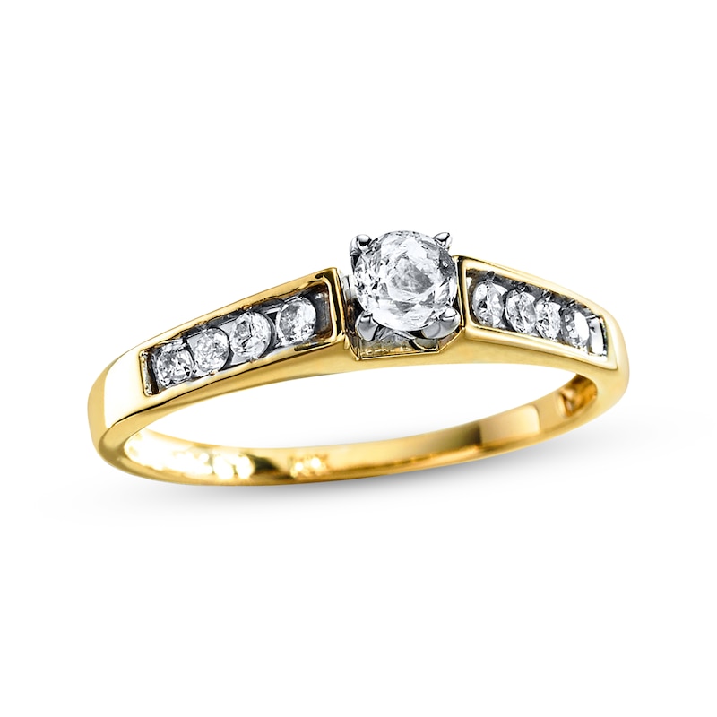 Previously Owned Diamond Engagement Ring 1/3 ct tw Round-cut 14K Yellow Gold