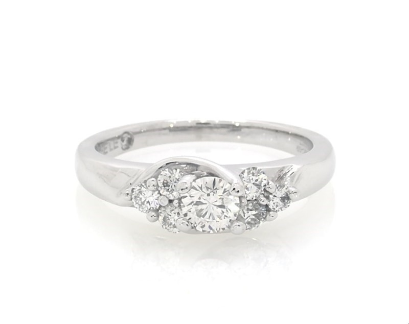 Main Image 1 of Previously Owned THE LEO Diamond Round-Cut Engagement Ring 5/8 ct tw 14K White Gold