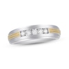 Thumbnail Image 0 of Previously Owned Men's Diamond Wedding Band 1/4 ct tw Round-cut 10K Two-Tone Gold