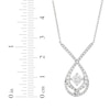 Thumbnail Image 2 of Previously Owned Love Entwined Diamond Necklace 1 ct tw Round-cut 10K White Gold 18"