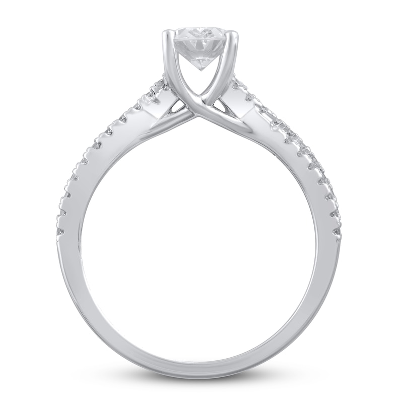 Previously Owned Lab-Created Diamonds by KAY Oval-Cut Engagement Ring 1-1/4 ct tw 14K White Gold
