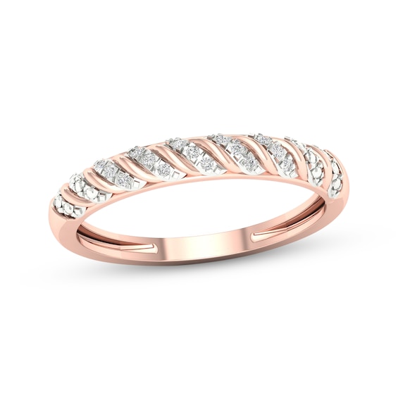 Previously Owned Lab-Created DIamonds by KAY Anniversary Band 1/15 ct tw 10K Rose Gold