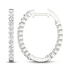 Thumbnail Image 2 of Previously Owned Lab-Grown Diamonds by KAY Hoop Earrings 1-1/2 ct tw 14K White Gold