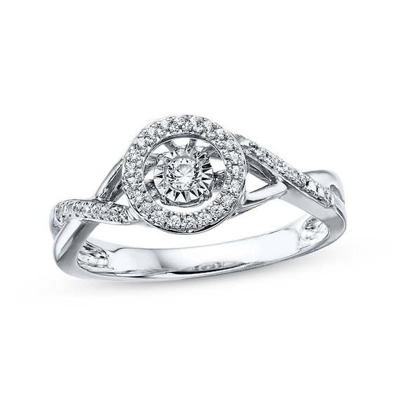 Previously Owned Unstoppable Love Ring 1/6 ct tw Diamonds 10K White Gold
