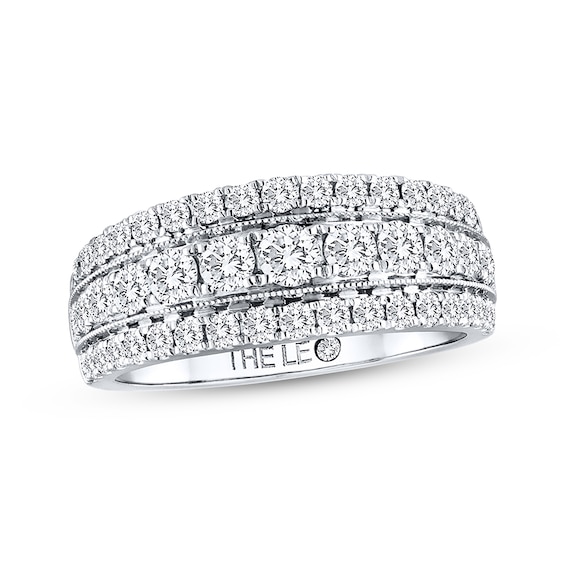 Previously Owned THE LEO Diamond Ring 1-1/5 ct tw Round-cut 14K White Gold