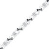 Thumbnail Image 1 of Previously Owned Dog Bone Bracelet 1/15 ct tw Diamonds Sterling Silver 7.5&quot;