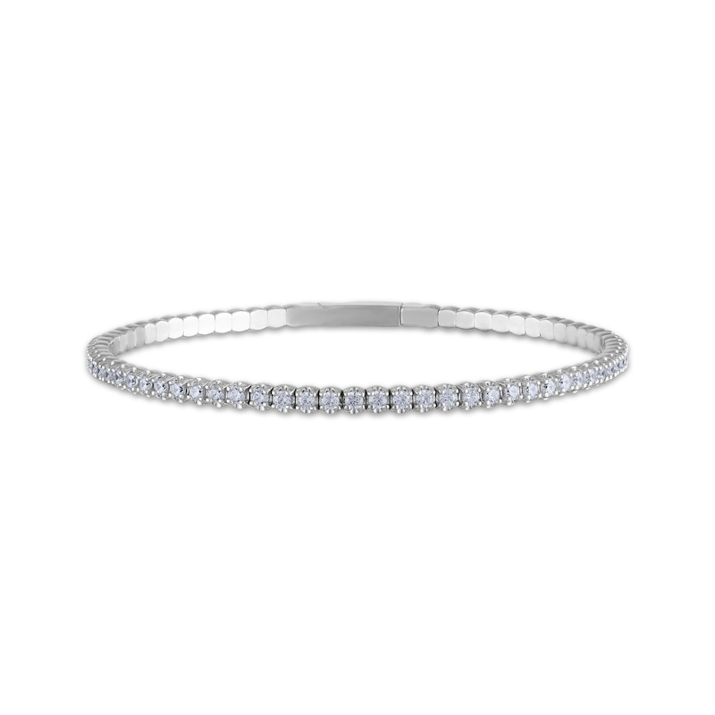 Main Image 1 of Previously Owned Diamond Bangle Bracelet 2 ct tw 10K White Gold