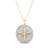 Thumbnail Image 1 of Previously Owned Diamond Star Necklace 1-1/2 ct tw Round-cut 14K Yellow Gold 30&quot;