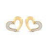 Thumbnail Image 1 of Previously Owned Diamond Heart Stud Earrings 1/10 ct tw 10K Yellow Gold