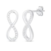 Thumbnail Image 1 of Previously Owned Diamond Infinity Dangle Earrings 1/10 ct tw 10K White Gold