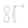 Thumbnail Image 3 of Previously Owned Diamond Infinity Dangle Earrings 1/10 ct tw 10K White Gold