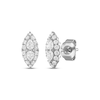 Thumbnail Image 0 of Previously Owned Forever Connected Diamond Stud Earrings 3/8 ct tw Pear & Round-cut 10K White Gold