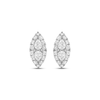 Thumbnail Image 1 of Previously Owned Forever Connected Diamond Stud Earrings 3/8 ct tw Pear & Round-cut 10K White Gold