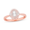 Thumbnail Image 0 of Previously Owned Diamond Promise Ring 1/4 ct tw Round & Baguette 10K Rose Gold