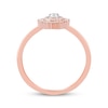 Thumbnail Image 1 of Previously Owned Diamond Promise Ring 1/4 ct tw Round & Baguette 10K Rose Gold