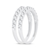 Thumbnail Image 2 of Previously Owned Double Diamond Wedding Band 1 ct tw Round-Cut 14K White Gold