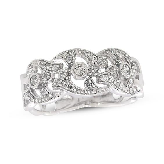 Previously Owned Diamond Openwork Ring 1/4 ct tw 10K White Gold