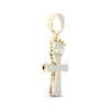 Thumbnail Image 2 of Previously Owned Men's Diamond Slanted Crown Cross Charm 1/2 ct tw 10K Yellow Gold