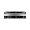 Thumbnail Image 3 of Previously Owned Men's Black Diamond Wedding Band 1/3 ct tw Round-cut 10K White Gold