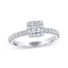 Thumbnail Image 1 of Previously Owned THE LEO Diamond Engagement Ring 1/2 ct tw Princess & Round-cut 14K White Gold