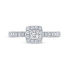 Thumbnail Image 3 of Previously Owned THE LEO Diamond Engagement Ring 1/2 ct tw Princess & Round-cut 14K White Gold