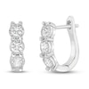 Thumbnail Image 1 of Previously Owned Diamond Hoop Earrings 1/2 ct tw 10K White Gold