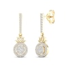 Thumbnail Image 0 of Previously Owned By Women For Women Diamond Lotus Drop Earrings 1/3 ct tw Round-cut 10K Yellow Gold