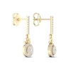 Thumbnail Image 2 of Previously Owned By Women For Women Diamond Lotus Drop Earrings 1/3 ct tw Round-cut 10K Yellow Gold