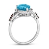 Thumbnail Image 3 of Previously Owned Le Vian Blue Topaz Ring 3/8 ct tw Diamonds 14K Vanilla Gold