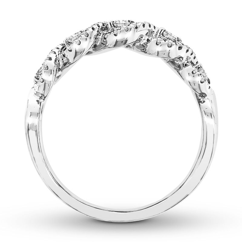 Main Image 2 of Previously Owned Diamond Anniversary Band 1/3 ct tw Round-cut 14K White Gold