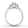 Thumbnail Image 2 of Previously Owned 3-Stone Diamond Ring 1/2ct tw Princess-cut 14K White Gold