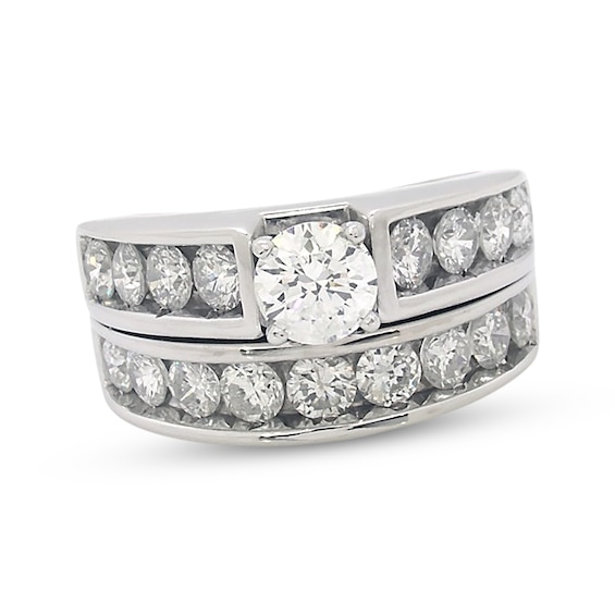 Previously Owned Diamond Bridal Set 2-1/2 ct tw 14K White Gold Size 6.5