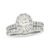 Thumbnail Image 1 of Previously Owned Neil Lane Oval-Cut Diamond Halo Bridal Set 2 ct tw 14K White Gold Size 6.75