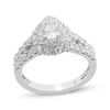 Thumbnail Image 1 of Previously Owned Pear-Shaped Diamond Double Halo Engagement Ring 1-1/2 ct tw 14K White Gold