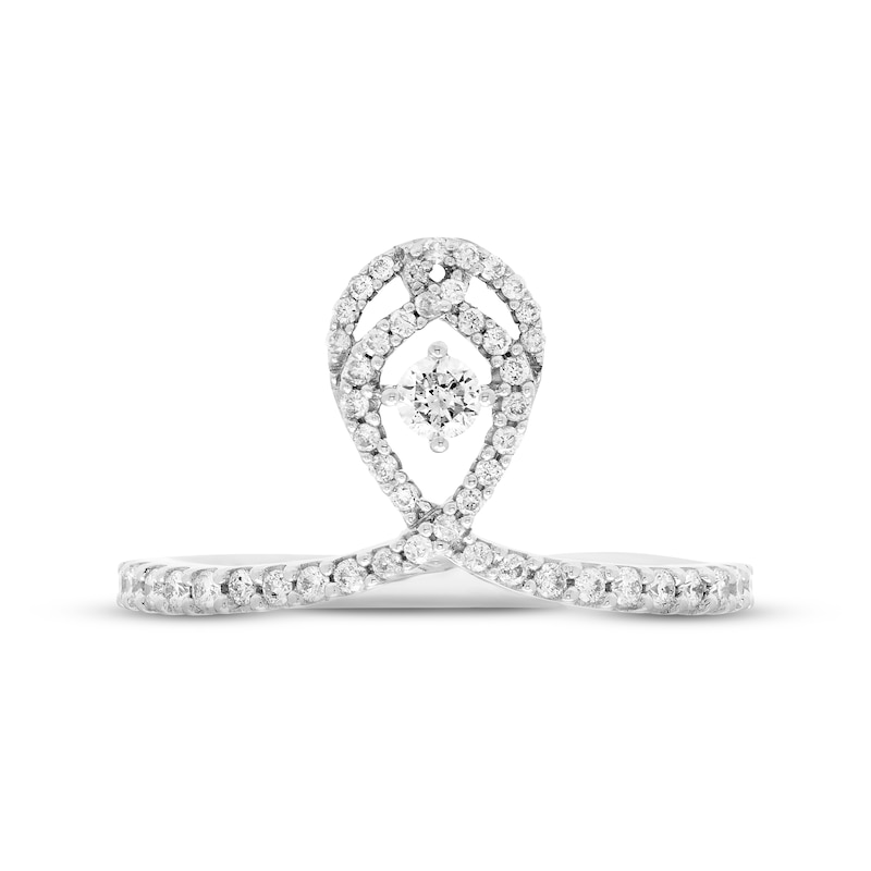 Previously Owned Love Entwined Diamond Ring 1/3 ct tw Round-cut 10K White Gold