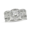 Thumbnail Image 1 of Previously Owned Princess-Cut Diamond Bridal Set 1-1/4 ct tw 14K White Gold Size 5