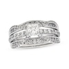 Thumbnail Image 1 of Previously Owned THE LEO Diamond Princess & Round-Cut Bridal Set 1-7/8 ct tw 14K White Gold Size 9.5