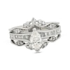 Thumbnail Image 1 of Previously Owned Pear-Shaped Diamond Bridal Set 1-1/5 ct tw 14K White Gold Size 8