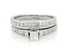 Thumbnail Image 1 of Previously Owned Princess-Cut Diamond Bridal Set 1 ct tw 14K White Gold Size 5.5