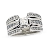 Thumbnail Image 1 of Previously Owned Princess-Cut Diamond Bridal Set 1-3/8 ct tw 14K White Gold Size 5.25