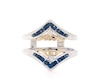 Thumbnail Image 1 of Previously Owned Natural Sapphire/Diamond Enhancer Ring 14K Two-Tone Gold