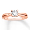 Thumbnail Image 1 of Previously Owned Diamond Engagement Ring 1/2 ct tw Round-cut 14K Rose Gold