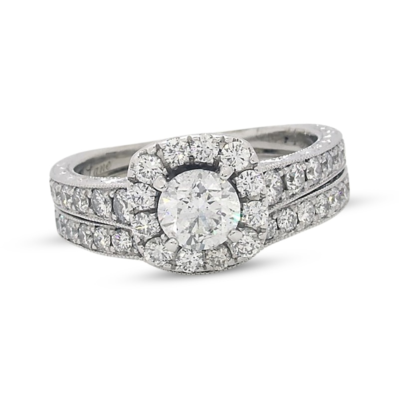 Previously Owned Neil Lane Round-Cut Diamond Bridal Set 1-1/2 ct tw 14K White Gold Size 6